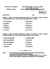Bộ đề khảo sát năng lực của học sinh lần 2 môn Tiếng Anh Lớp 12 - Trường THPT Liễn Sơn